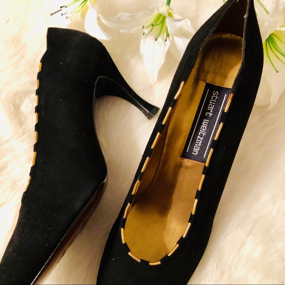 Stuart Weitzman Gold Trim Heels
